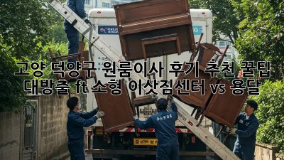 고양 덕양구 원룸이사 후기 추천🏠✨ 꿀팁 대방출! (ft. 소형 이삿짐센터 vs 용달)