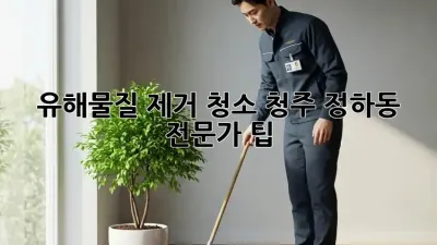 유해물질 제거 청소: 청주 정하동 전문가 팁